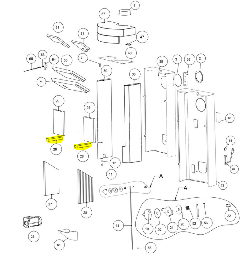 Rika Ersatzteil Bodenschamott Imposa Z34337