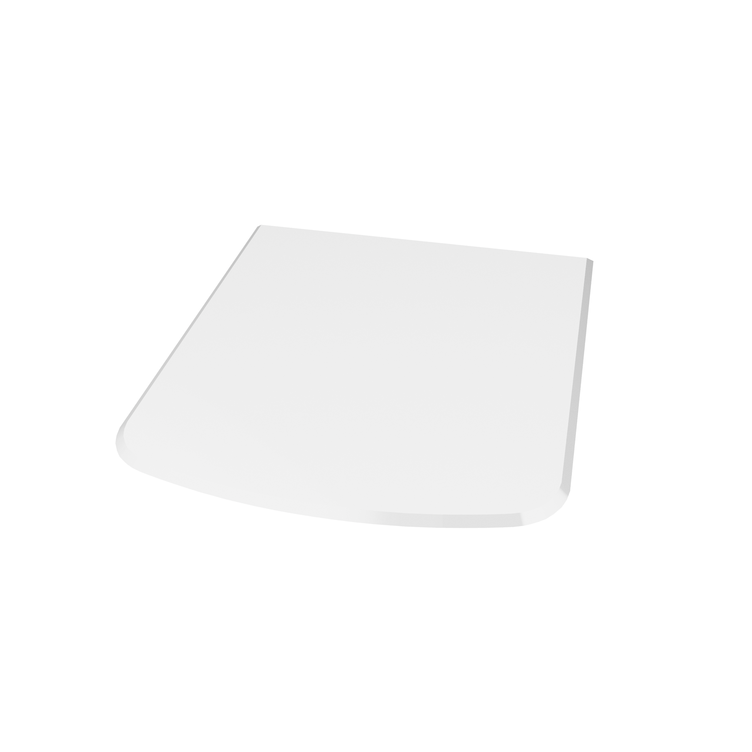 Valo Glasvorlegeplatte Segmentbogen 110 x 120 cm; glasklar; 8 mm; mit geschliffenen Kanten