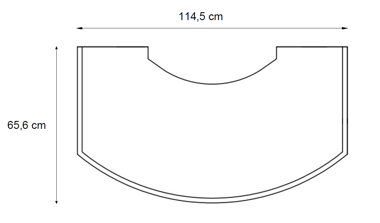 Valo Glasvorlegeplatte NX für Ofen Nex; glasklar; 6 mm; mit geschliffenen Kanten