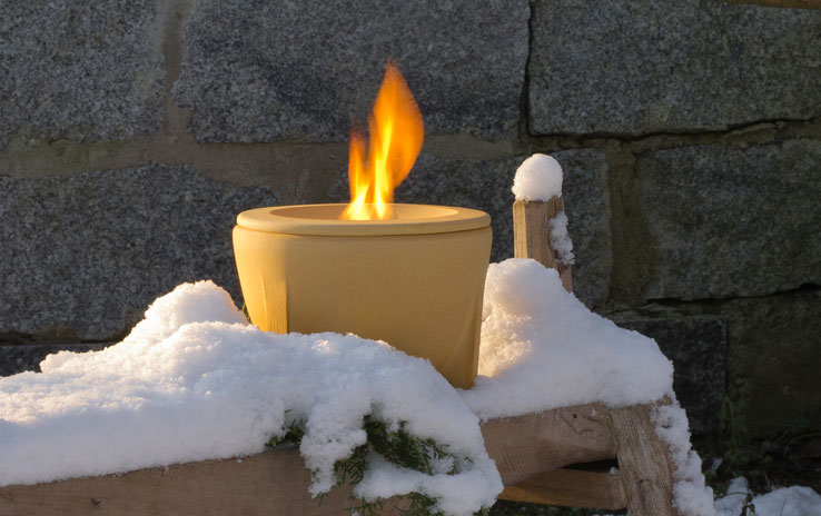 Denk Winterhaube & Schutzhaube für das Schmelzfeuer Outdoor Cera-Natur